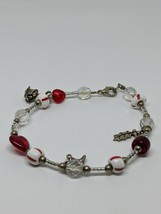 Vintage Sterling Silver 925 Winter Christmas Themed Bracelet 7.75&quot; - £27.35 GBP