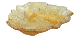 Indiana Glass Loganberry Mint Bowl or Candy Dish Amber Iridescent Vintage - £11.53 GBP