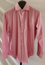 Lauren Ralph Lauren Red & White Gingham Dress Shirt Mens Size 16.5 34/35 - £15.73 GBP