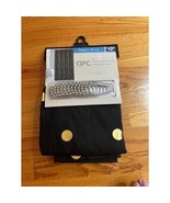 Today&#39;s Living Chloe Shower Curtain Set Black Gold Polka Dot 13 Piece - $387.64 MXN