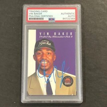 1993 Skybox #DP8 Vin Baker Signed Card PSA/DNA Slabbed Bucks - £39.95 GBP