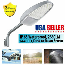 144LED Outdoor Street Light 2350LM Dusk to Dawn Sensor  Security Light - £59.42 GBP