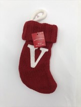 NWT! Red Holiday Monogrammed Cable Knit Mini Christmas Stocking Initial ... - $12.00