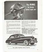 1948 Buick Print Ad Automobile white wall tires 8.5&quot; x 11&quot; - $50.40