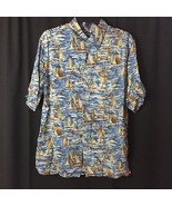Men&#39;s Croft &amp; Barrow Sail Boats Asian Ocean Size M Short Sleeve Hawiian ... - $25.46 CAD