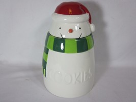 Hallmark Ceramic Snowman Cookie Jar 2015 VIP Gift Christmas - $15.83