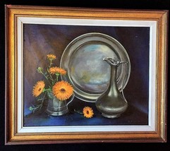 Fine Art E.Reed Oil On Board Still Life Signed Painting. 2 Artworks On 1... - £251.86 GBP