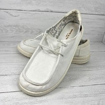 Rock And Candy By Zigi Womens Boat Deck Canvas Shoes White Love You - $39.99
