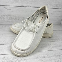 Rock And Candy By Zigi Womens Boat Deck Canvas Shoes White Love You - $29.99