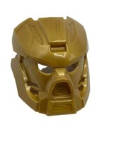 Lego Bionicle 19052 Gold  Kanohi Mask Of Fire Used 1.5&quot; Action Figure Accessory - £6.79 GBP