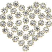 100 Pack 10 Mm Rhinestone Embellishments Flatback Flower Crystal Button ... - £24.61 GBP