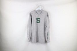 Vtg Nike Mens S Travis Scott Mini Swoosh Michigan State University T-Shirt Gray - £39.15 GBP