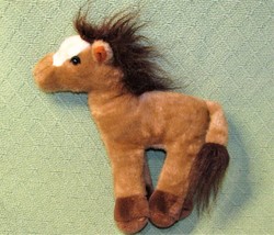 VINTAGE RUSS TROTTER HORSE PLUSH 11&quot; STUFFED ANIMAL COLT PONY BROWN WHIT... - $16.20
