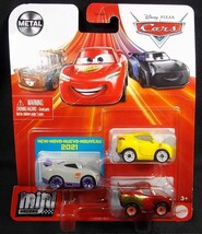 Disney Pixar CARS Mini Racers 3 pack Rusteze Racing Center Series NEW - £8.28 GBP