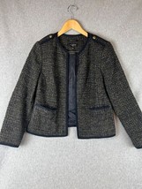 Talbots Alpaca Tweed Blazer Wool Jacket Womens 8 Petite Career Office - $68.88