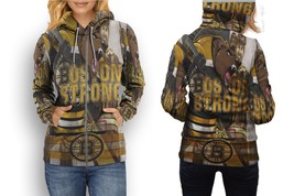 Boston Strong  Womens Graphic Zipper Hooded Hoodie - £27.39 GBP+