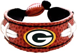 Green Bay Packers Brown w/White Laces NFL  Football Bracelet by GameWear - £10.23 GBP