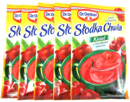 Dr.Oetker Slodka Chwila KISIEL hot jelly treat in a mug -CHERRY FREE SHIP - $10.35