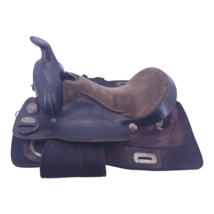 King Black Brown Leather Trail Barrel Racing Saddle For Horse  - $249.88