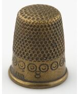 Vintage Brass Thimble Dimpled and Engraved with &quot;England&quot; - $43.47 CAD