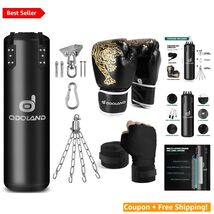 Durable 4FT PU Boxing Bag Set with Shock-Absorbing Gloves - Ideal for Ad... - $81.13