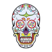 Day of the Dead Sugar Skull - Design 002 - Vinyl Decal - Various Sizes FREE SHIP - £1.36 GBP+