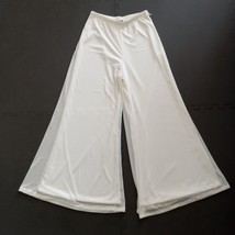 VTG Onyx Nite White Palazzo Pants S Flowy Sheer Lined Pants Resort Beach... - $19.78