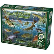 Hooked on Fishing Jigsaw Puzzle 1000 pc NIB Cobble Hill Made in America - $26.68
