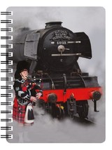 Flying Scotsman Steam Train with piper  3D Notebook,   great birthday gift - £11.99 GBP