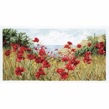 Anchor Counted Cross Stitch Kit Maia: Clifftop Poppies - $69.99
