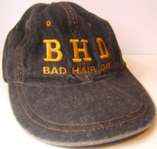 BHD Bad Hair Day Hat Dark Blue Denim Strapback Baseball Cap - $20.76