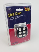 New Black white dice shifter knob universal adapters included retro Cobbs - $15.83