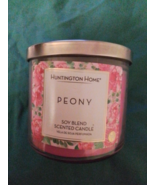 Huntington Home peony soy blend scented candle 14oz - £7.65 GBP