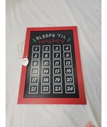 Magnetic Countdown Calendar Chalkboard Sleep Til Christmas Santa Claus A... - $34.28 CAD