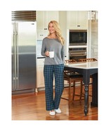 Magee Lady&#39;s Genuine Irish Flannel Lounge Pajama Pants BLUE Plaid Size L... - $505.19 MXN