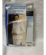 1/2&quot; Covered Set-In Tri-Point Shoulder Pads 2/Pkg-White - $6.92
