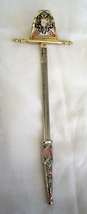  Vintage Toledo Spain Damascene style Letter Opener with Cap - $24.99