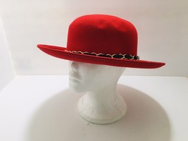 Importina Vintage Red 100% Wool Ladies Hat WPL 5923 Classy Lady Extravagant - £52.99 GBP