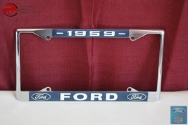 1959 Ford Car Pick Up Truck Front Rear License Plate Holder Chrome Frame New - £14.42 GBP