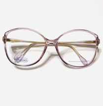 Vintage 80&#39;s Safilo Contempora 870 Eyeglasses Lilac Plastic Large Made In Italy - £54.75 GBP