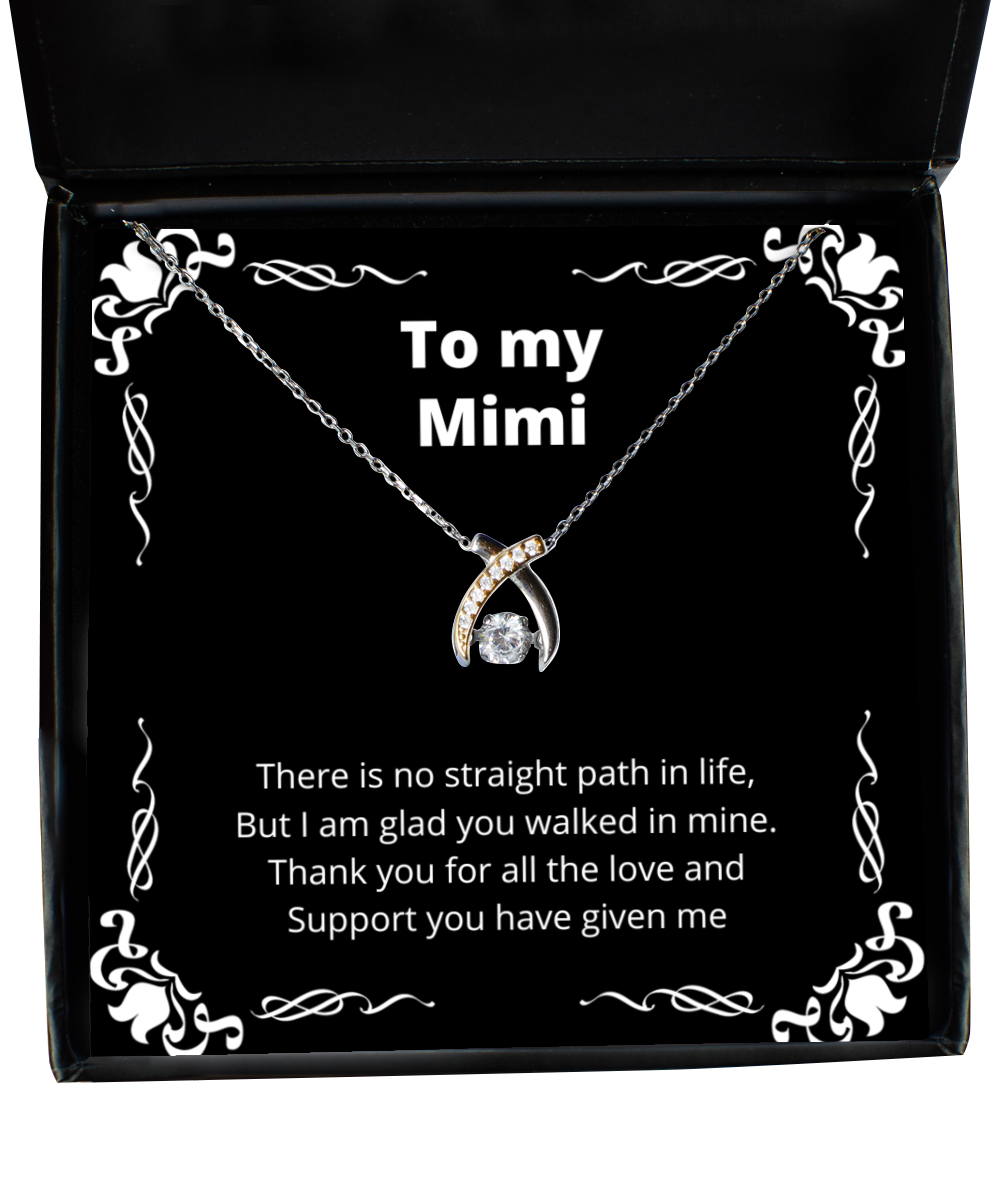 To my Mimi, No straight path in life - Wishbone Dancing Necklace. Model 64042  - $39.95