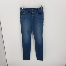 Ann Taylor Loft Womens Slim Skinny Jeans Blue Curvy Fit Whiskered Denim ... - £12.64 GBP
