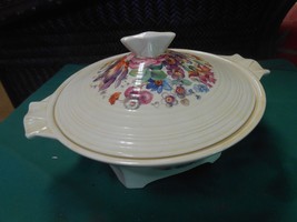 Beautiful Vintage Crown Ducal China Made In England Casserole With Lid #784158 - £27.14 GBP