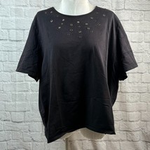 Liz &amp; Me Essentials Bluse Damen 4XL Übergröße 30 32 Ösen T-Shirt - $24.94