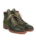 Paul Parkman Mens Shoes Boots Green Crocodile Embossed Paul Parkman 1281... - $823.32 CAD