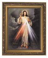 Divine Mercy Image on Gold Tone Embossed Frame, New #AB-260-R2 - $767.02 MXN