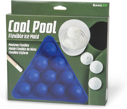 Cool pool flexible ice tray 10 billiard Pool Ball shape Ice Cubes Incl. 8 Ball - £3.92 GBP