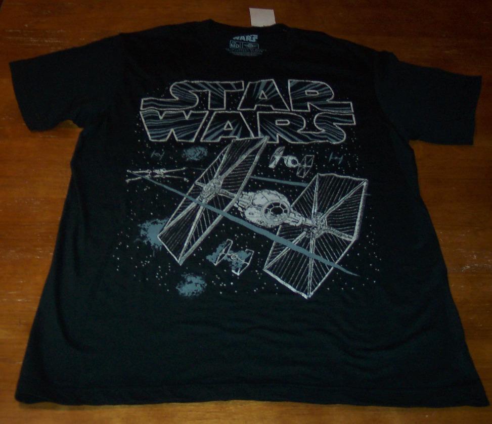 VINTAGE STYLE STAR WARS TIE FIGHTER Vs X-WING T-Shirt MENS MEDIUM NEW W/ TAG Item image 2