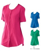 NEW Women&#39;s Crinkle Cotton T-Shirt Top with Short Sleeves Plus Big Size ... - £7.93 GBP+