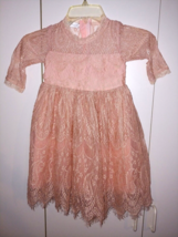 TRISH SCULLY GIRL&#39;S  GORGEOUS FANCY PEACH PARTY DRESS-5-WORN ONCE-NICE - £15.96 GBP